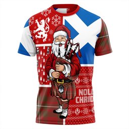 ScotsTee Shop Scottish MacGregor (Gregor) Weathered Clan Crest Tartan T-Shirt Scotland Christmas Santa