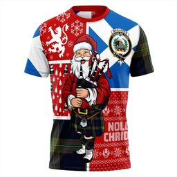 ScotsTee Shop Scottish MacLaren of Broich Modern Clan Crest Tartan T-Shirt Scotland Christmas Santa