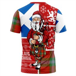 ScotsTee Shop Scottish MacLaine of LochBuie (Cockburn) (MacLaine of LochBuie) Ancient Clan Crest Tartan T-Shirt Scotland Christmas Santa