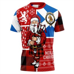 ScotsTee Shop Scottish MacGregor Rob Roy (Gregor Red & Black) Ancient Clan Crest Tartan T-Shirt Scotland Christmas Santa