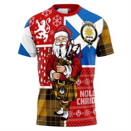ScotsTee Shop Scottish MacLeod of Lewis Weathered Clan Crest Tartan T-Shirt Scotland Christmas Santa