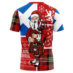 ScotsTee Shop Scottish MacPherson of Cluny Red Modern Clan Crest Tartan T-Shirt Scotland Christmas Santa