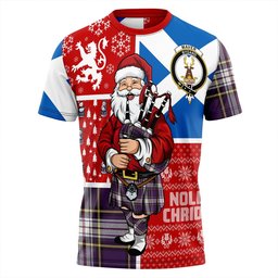 ScotsTee Shop Scottish Maver Dress Weathered Clan Crest Tartan T-Shirt Scotland Christmas Santa