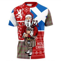 ScotsTee Shop Scottish MacPherson of Glentruim Weathered Clan Crest Tartan T-Shirt Scotland Christmas Santa