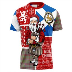 ScotsTee Shop Scottish MacPherson of Glentruim Weathered Clan Crest Tartan T-Shirt Scotland Christmas Santa