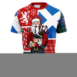 ScotsTee Shop Scottish MacNeil of Colonsay (MacNeil of Barra of Colonsay) (Highland Society of London) Ancient Clan Crest Tartan T-Shirt Scotland Christmas Santa