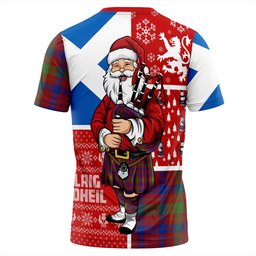 ScotsTee Shop Scottish MacTier Modern Clan Crest Tartan T-Shirt Scotland Christmas Santa