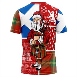 ScotsTee Shop Scottish Maver Modern Clan Crest Tartan T-Shirt Scotland Christmas Santa