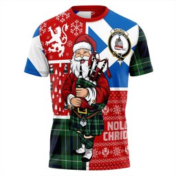 ScotsTee Shop Scottish MacNeil of Colonsay (MacNeil of Barra of Colonsay) Modern Clan Crest Tartan T-Shirt Scotland Christmas Santa