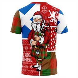 ScotsTee Shop Scottish Moncrieffe Ancient Clan Crest Tartan T-Shirt Scotland Christmas Santa