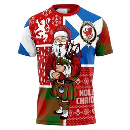 ScotsTee Shop Scottish Moncrieffe Ancient Clan Crest Tartan T-Shirt Scotland Christmas Santa