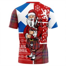 ScotsTee Shop Scottish MacRae of Ardentoul Weathered Clan Crest Tartan T-Shirt Scotland Christmas Santa