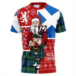 ScotsTee Shop Scottish MacNeil of Colonsay (MacNeil of Barra of Colonsay) Ancient Clan Crest Tartan T-Shirt Scotland Christmas Santa
