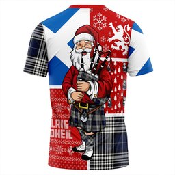 ScotsTee Shop Scottish Napier Modern Clan Crest Tartan T-Shirt Scotland Christmas Santa