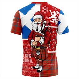 ScotsTee Shop Scottish Rose Ancient Clan Crest Tartan T-Shirt Scotland Christmas Santa
