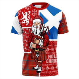ScotsTee Shop Scottish Rose Ancient Clan Crest Tartan T-Shirt Scotland Christmas Santa