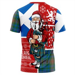 ScotsTee Shop Scottish Tennant Yules Ancient Clan Crest Tartan T-Shirt Scotland Christmas Santa