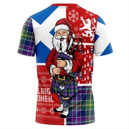 ScotsTee Shop Scottish Yule Modern Clan Crest Tartan T-Shirt Scotland Christmas Santa