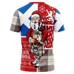 ScotsTee Shop Scottish Walker Dress Weathered Clan Crest Tartan T-Shirt Scotland Christmas Santa