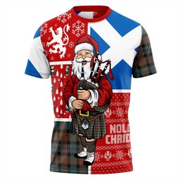 ScotsTee Shop Scottish Murray of Atholl variation (Murray of Atholl; variation) Weathered Clan Crest Tartan T-Shirt Scotland Christmas Santa