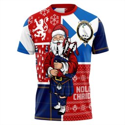 ScotsTee Shop Scottish Pearson Modern Clan Crest Tartan T-Shirt Scotland Christmas Santa