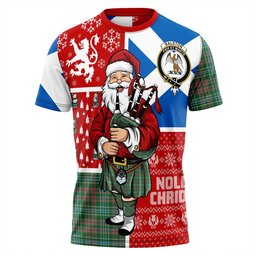 ScotsTee Shop Scottish Ralston US Ancient Clan Crest Tartan T-Shirt Scotland Christmas Santa