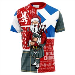 ScotsTee Shop Scottish Pearson Weathered Clan Crest Tartan T-Shirt Scotland Christmas Santa