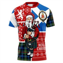 ScotsTee Shop Scottish Smith (MacGowan Hunting) Modern Clan Crest Tartan T-Shirt Scotland Christmas Santa