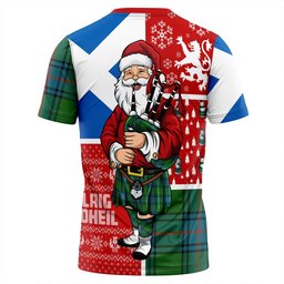 ScotsTee Shop Scottish Shaw Ancient Clan Crest Tartan T-Shirt Scotland Christmas Santa