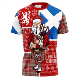 ScotsTee Shop Scottish Ogilvie Weathered Clan Crest Tartan T-Shirt Scotland Christmas Santa