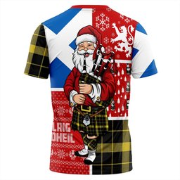ScotsTee Shop Scottish Raeburn Modern Clan Crest Tartan T-Shirt Scotland Christmas Santa