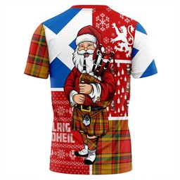 ScotsTee Shop Scottish Scrimgeour of Glassary Modern Clan Crest Tartan T-Shirt Scotland Christmas Santa