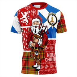 ScotsTee Shop Scottish Scrimgeour of Glassary Modern Clan Crest Tartan T-Shirt Scotland Christmas Santa