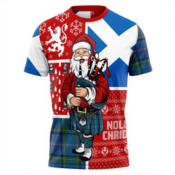 ScotsTee Shop Scottish Rankin Ancient Clan Crest Tartan T-Shirt Scotland Christmas Santa