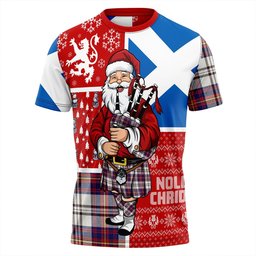 ScotsTee Shop Scottish Walker Dress Modern Clan Crest Tartan T-Shirt Scotland Christmas Santa
