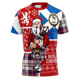 ScotsTee Shop Scottish Walker Dress Modern Clan Crest Tartan T-Shirt Scotland Christmas Santa