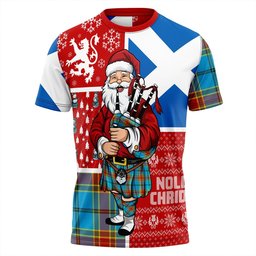 ScotsTee Shop Scottish Traill (Trayle) Weathered Clan Crest Tartan T-Shirt Scotland Christmas Santa