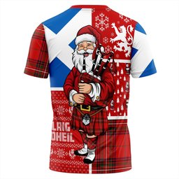 ScotsTee Shop Scottish Stewart of Rothesay Modern Clan Crest Tartan T-Shirt Scotland Christmas Santa