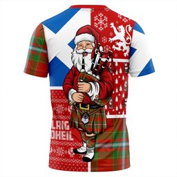 ScotsTee Shop Scottish Stewart of Fingask Ancient Clan Crest Tartan T-Shirt Scotland Christmas Santa