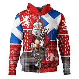 ScotsTee Shop Scottish Anderson Ross Modern Clan Crest Tartan Hoodie Scotland Christmas Santa