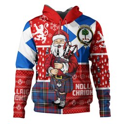 ScotsTee Shop Scottish Anderson Red Clan Crest Tartan Hoodie Scotland Christmas Santa