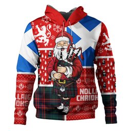 ScotsTee Shop Scottish Alexander Hunting Modern Clan Crest Tartan Hoodie Scotland Christmas Santa