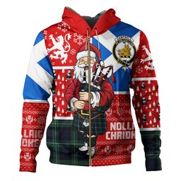 ScotsTee Shop Scottish Campbell of Loudon (Campbell Louden) Modern 2 Clan Crest Tartan Hoodie Scotland Christmas Santa