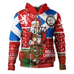 ScotsTee Shop Scottish Brisbane Ancient Clan Crest Tartan Hoodie Scotland Christmas Santa