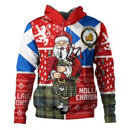ScotsTee Shop Scottish Campbell of Breadalbane 1819 Weathered 2 Clan Crest Tartan Hoodie Scotland Christmas Santa