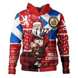ScotsTee Shop Scottish Campbell of Lochlane Modern 2 Clan Crest Tartan Hoodie Scotland Christmas Santa