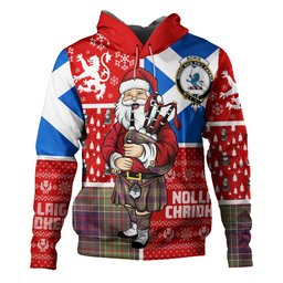ScotsTee Shop Scottish Bowie Weathered Clan Crest Tartan Hoodie Scotland Christmas Santa