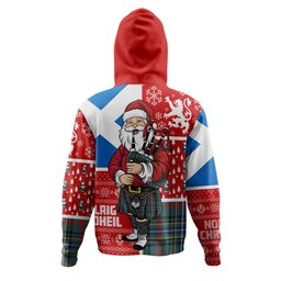 ScotsTee Shop Scottish Bisset Modern Clan Crest Tartan Hoodie Scotland Christmas Santa