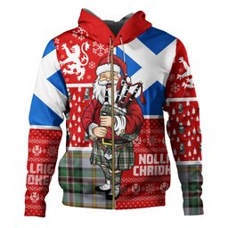 ScotsTee Shop Scottish Dinwoodie Modern Clan Crest Tartan Hoodie Scotland Christmas Santa
