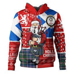 ScotsTee Shop Scottish Couper (Coupar) Modern Clan Crest Tartan Hoodie Scotland Christmas Santa